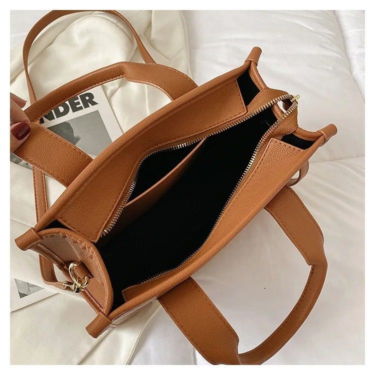 Braune Absolute Garantie Weibliche Sling Schultertaschen Feste Farbe Damen Tote Tasche Für Frauen Trendy Stilvolle Handtasche