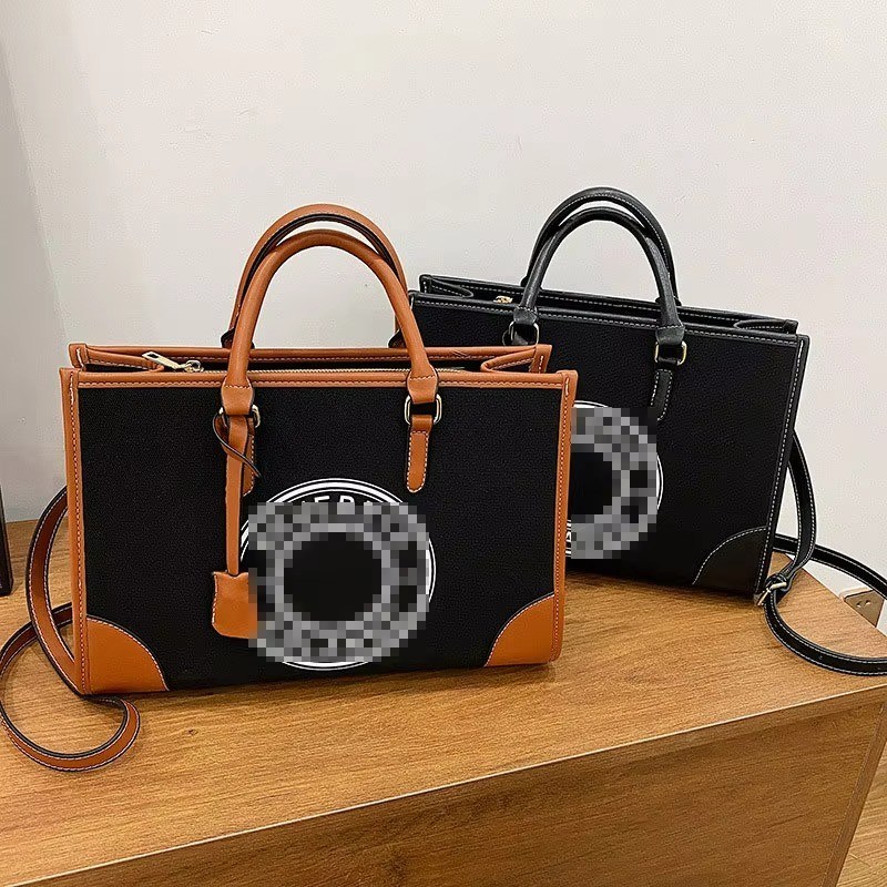 2024 Handtasche aus Leinwand für Damen mit einer großen Handtasche und einem Reißverschluss