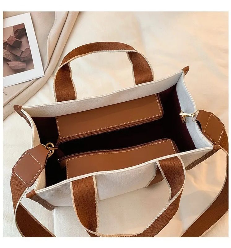 Trend Leinwandtasche Damen Mode Schulter Handtasche Großkapazität Damen Single Schultertasche
