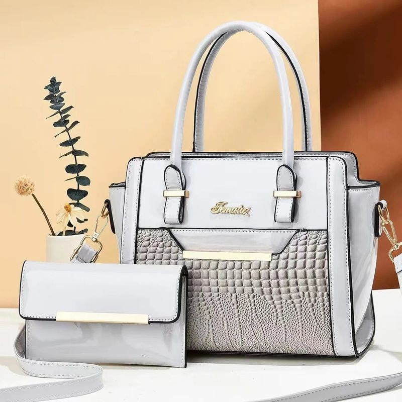 Wintersaison Großkapazität Handtaschen Set für Frauen in Alligator Muster PU Leder